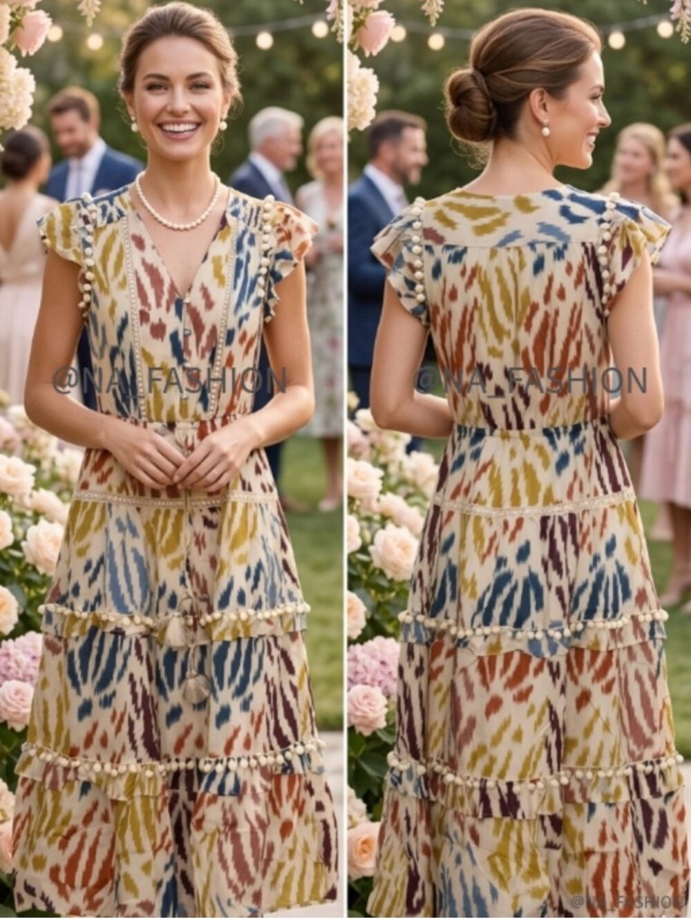 J.Crew Point Sur flutter-sleeve midi dress in colorful ikat print. Size 2. EUC.